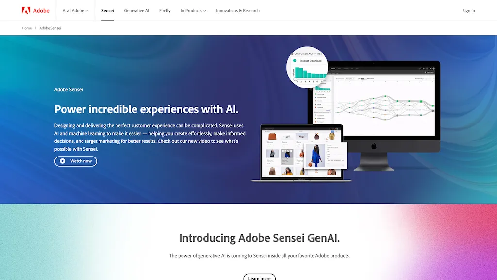 Adobe Sensei hero image