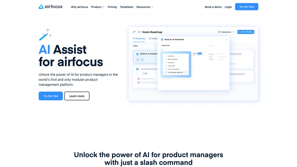 AI Assist by airfocus hero image