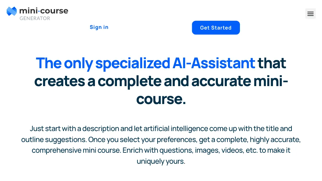 AI Course Creator hero image