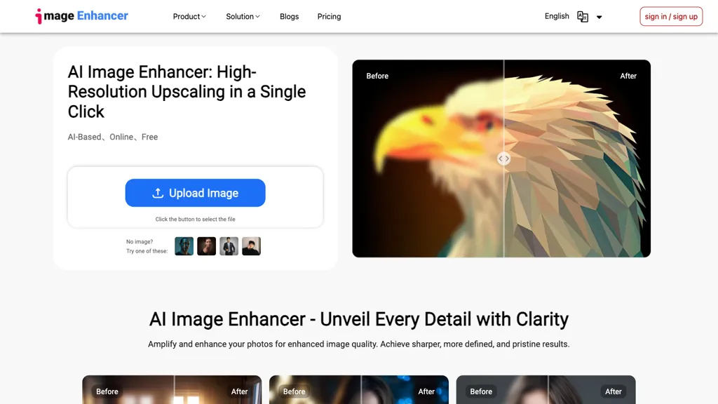 AI Image Enhancer hero image