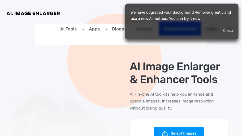 AI Image Enlarger hero image