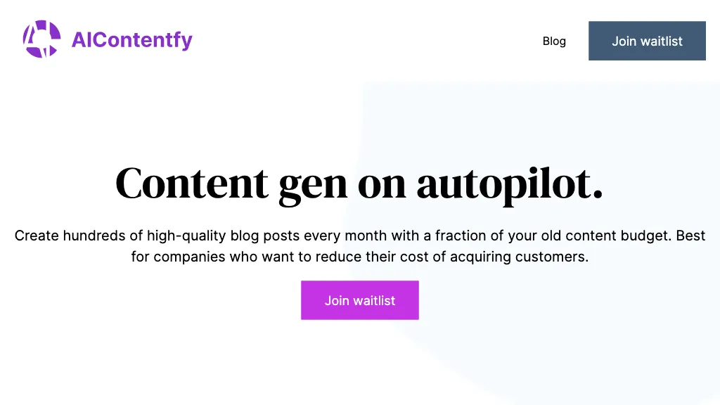 AIcontentfy hero image