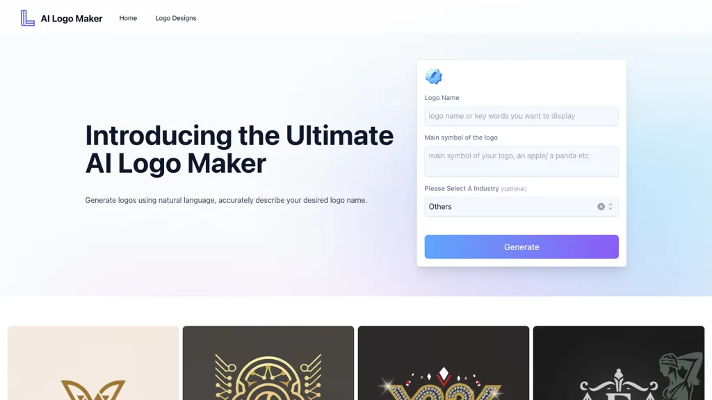 AILogoMaker hero image