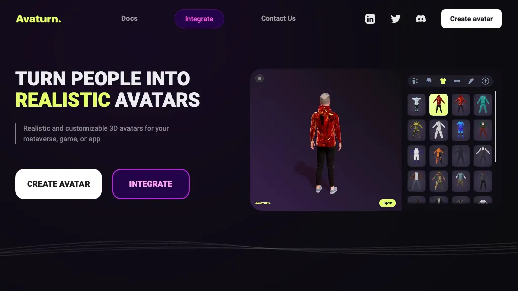 Avaturn hero image