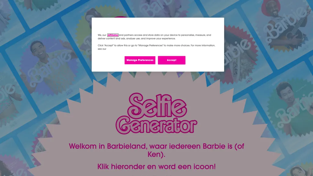 Barbie Selfie Generator hero image