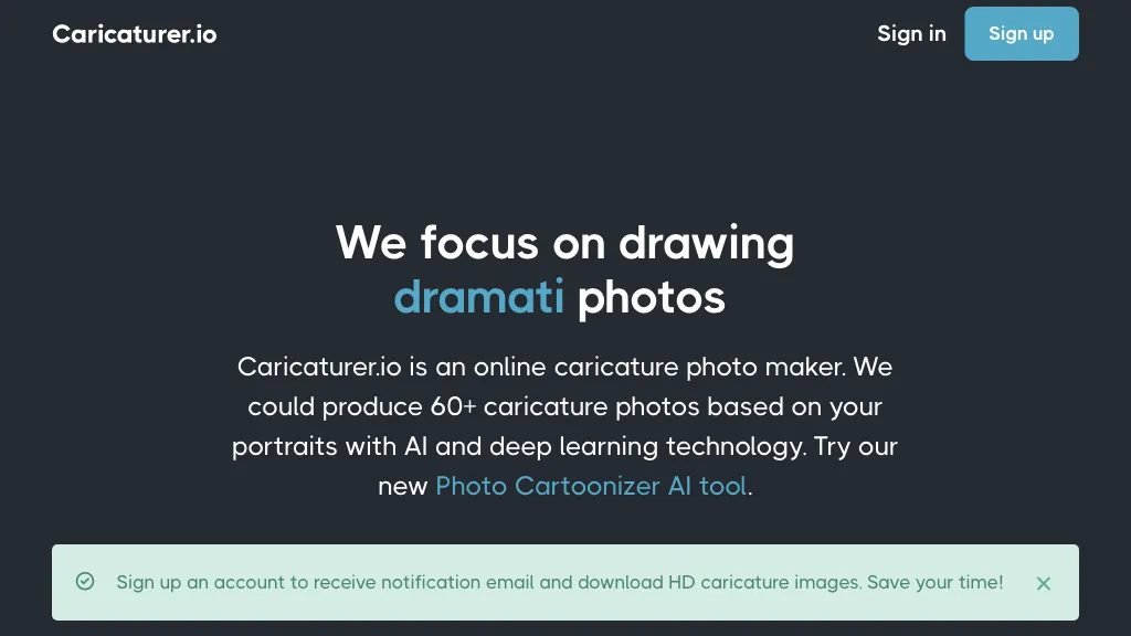 Caricaturer.io hero image