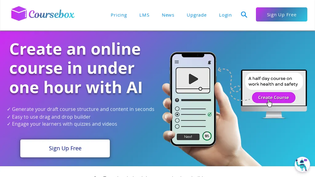 Coursebox.ai hero image