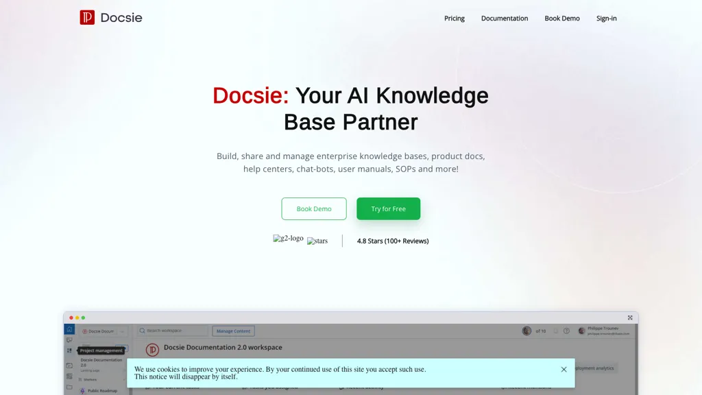 Docsie 2.0 hero image