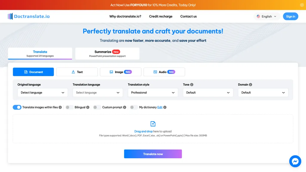 DocTranslate hero image