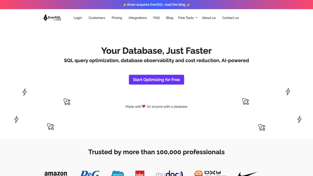 EverSQL hero image