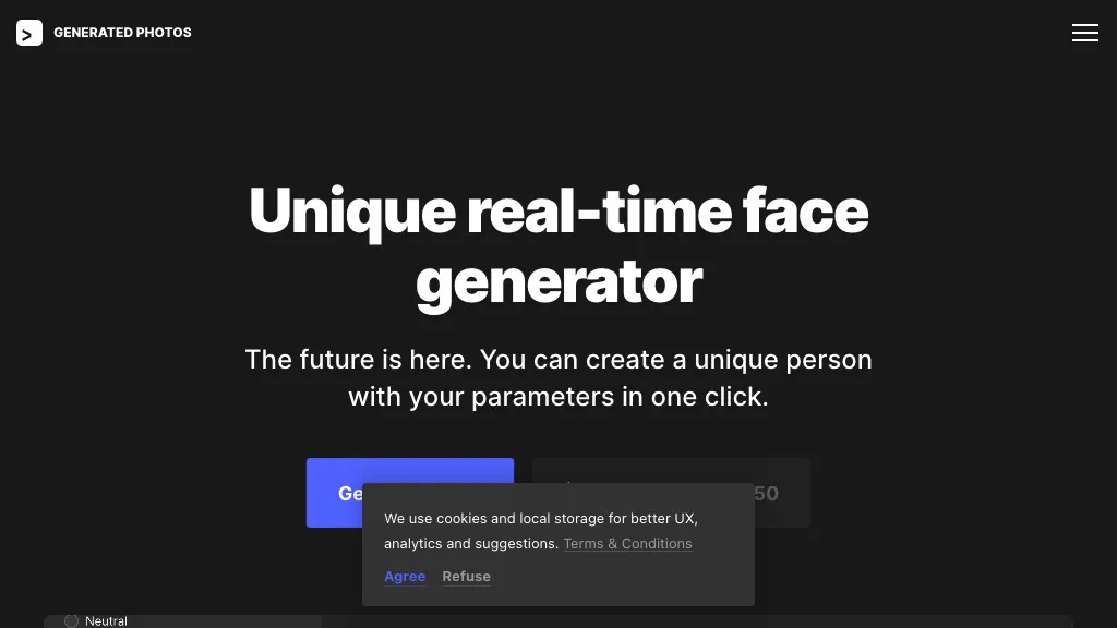 Face-generator hero image
