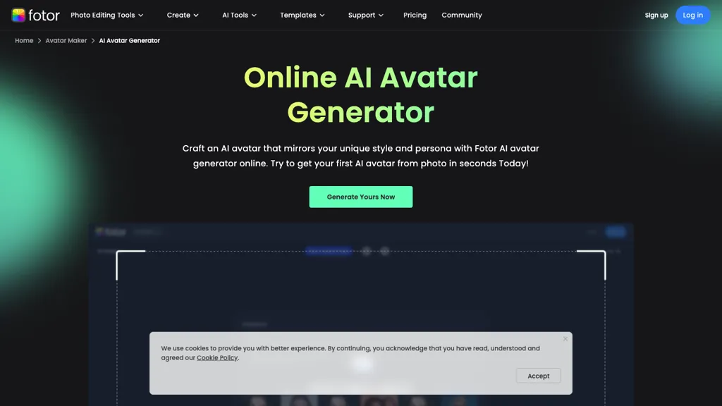 Fotor AI avatar generator hero image