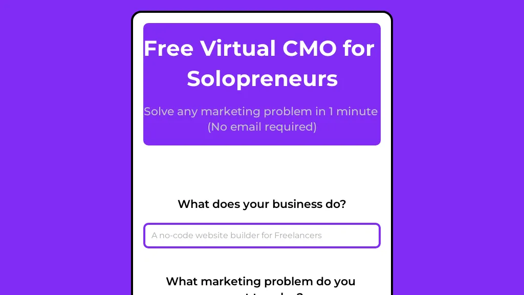 FounderPal Virtual CMO hero image