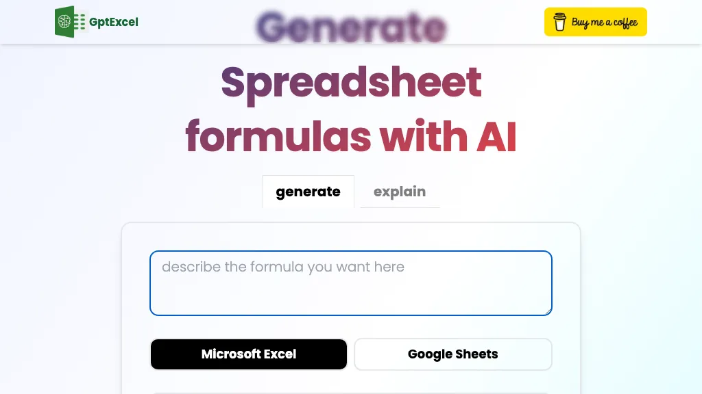 GPTExcel hero image