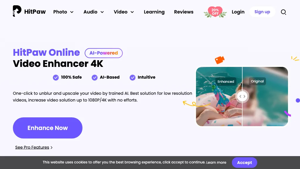 HitPaw Online Video Enhancer hero image