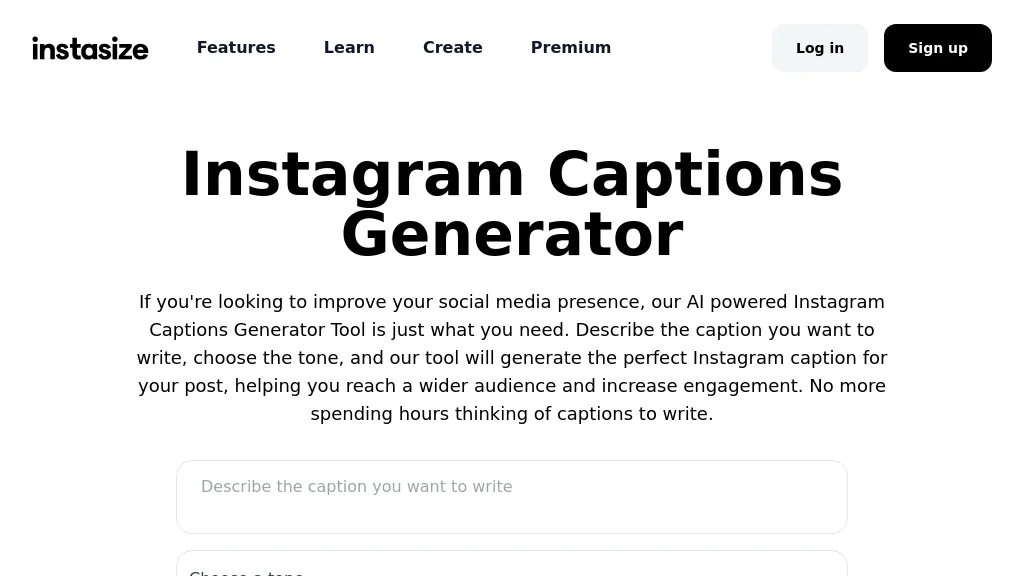 Instagram Caption Generator hero image