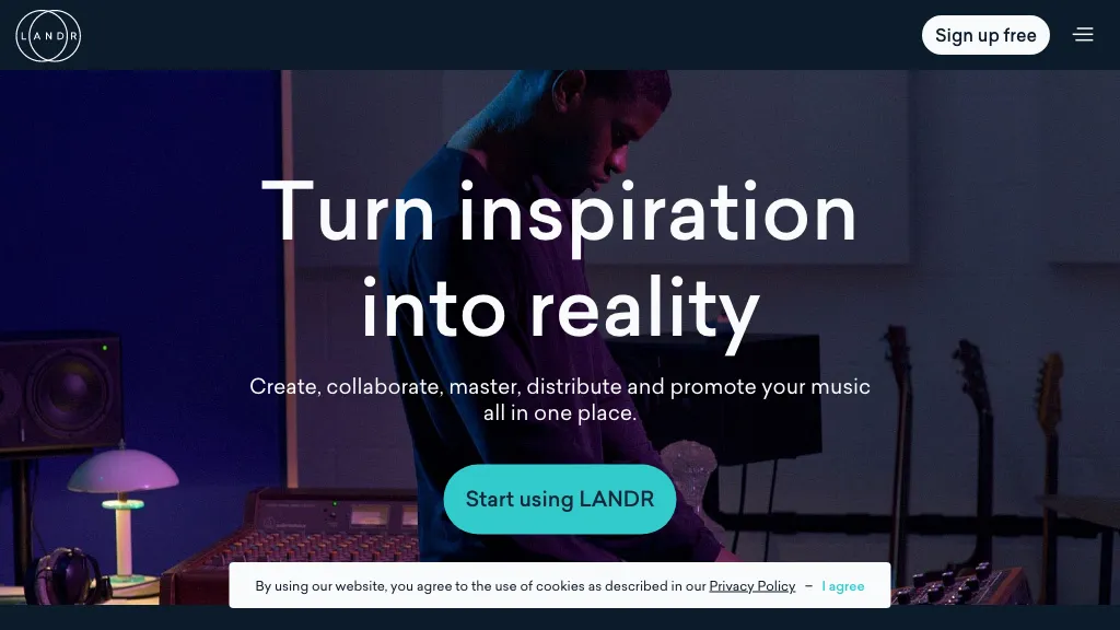 Landr hero image