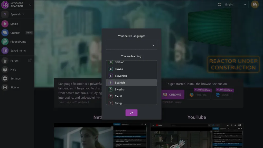 Language REACTOR hero image