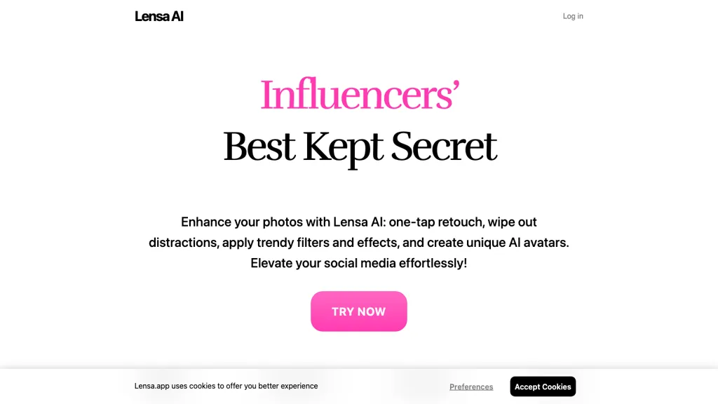 Lensa.app hero image
