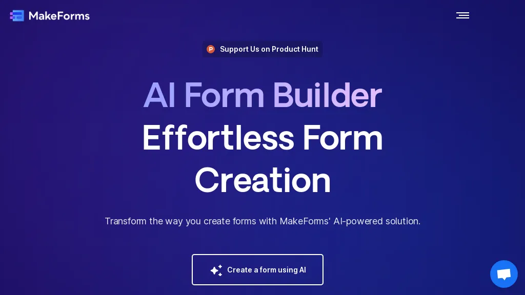 MakeForms AI Form Builder hero image