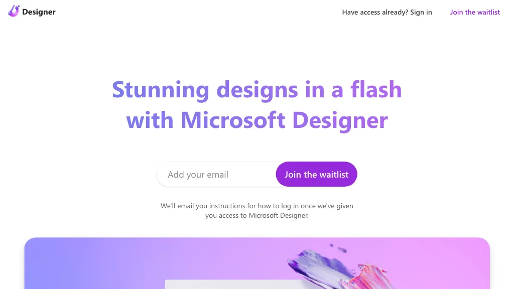 Microsoft Designer hero image