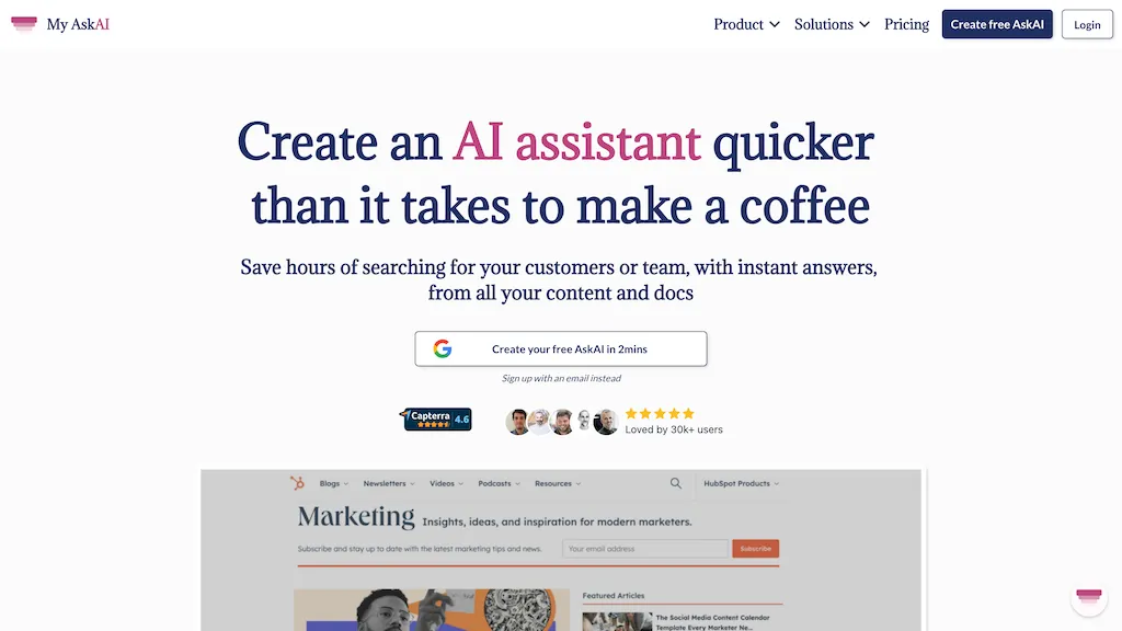 My Ask AI hero image