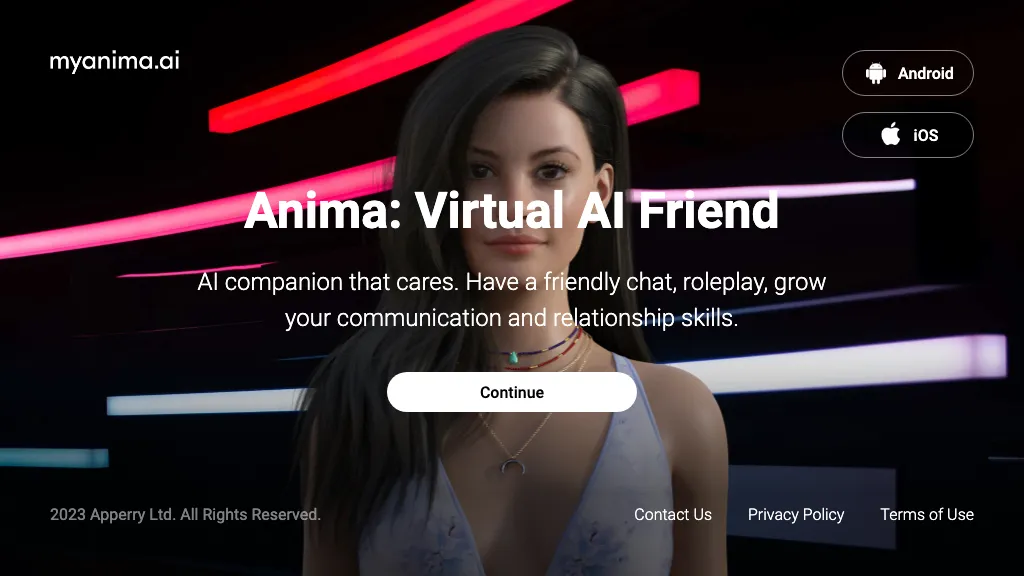 MyAnima AI Companion hero image