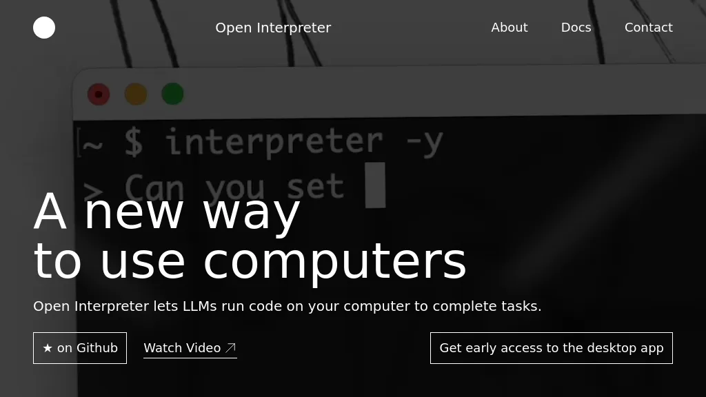 Open Interpreter hero image
