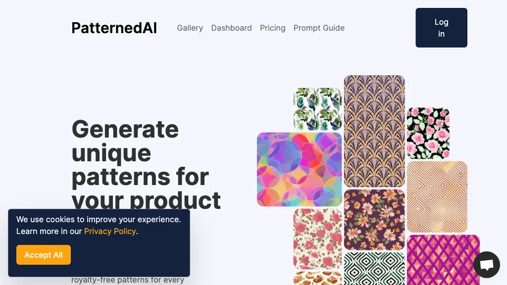 Patterned AI hero image