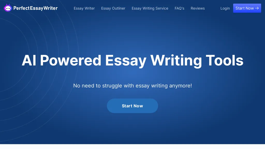 PerfectEssayWriterAI hero image