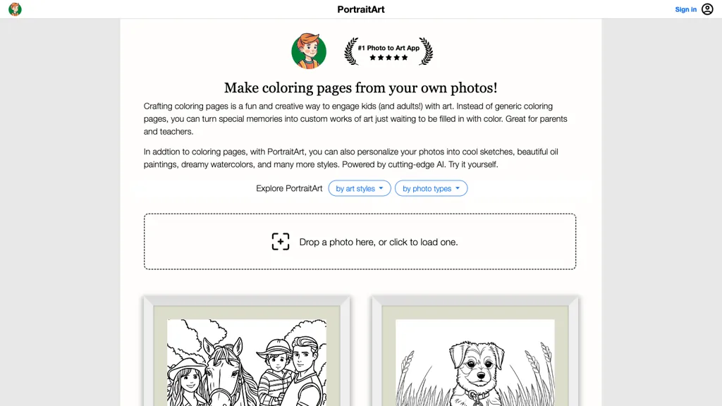 PortraitArt hero image