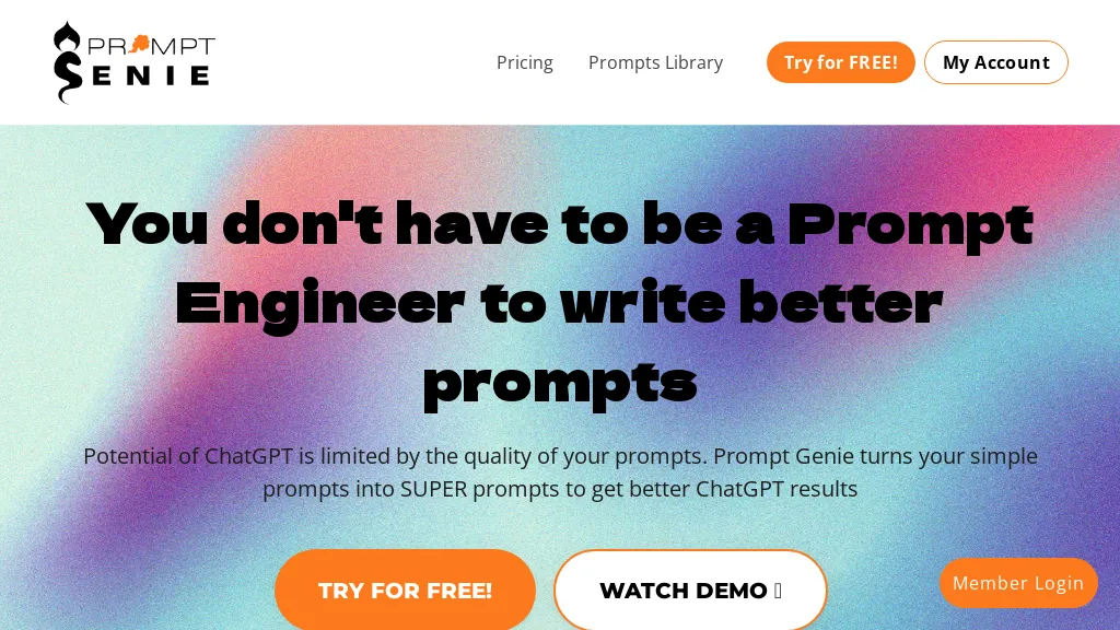 Prompt Genie hero image