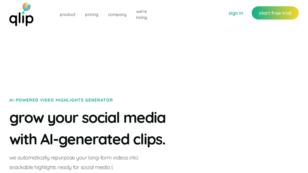 Qlip.ai hero image