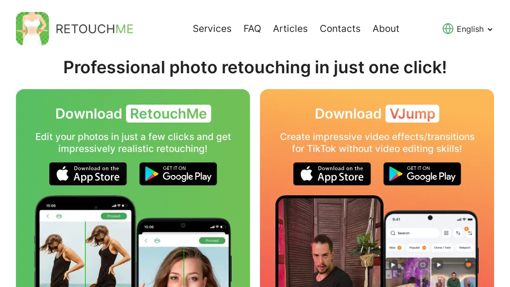 retouchMe hero image