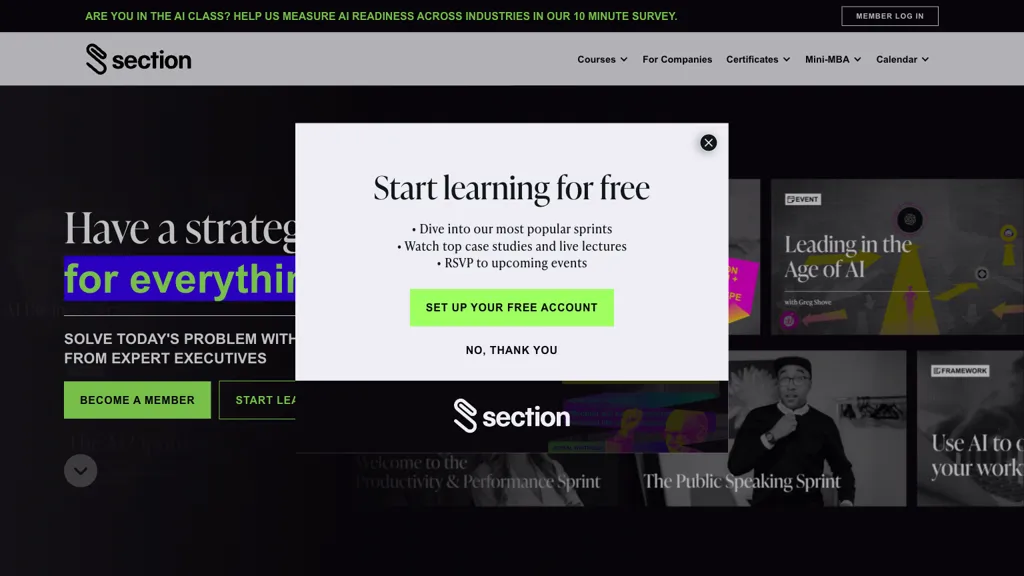 sectionschool.com hero image