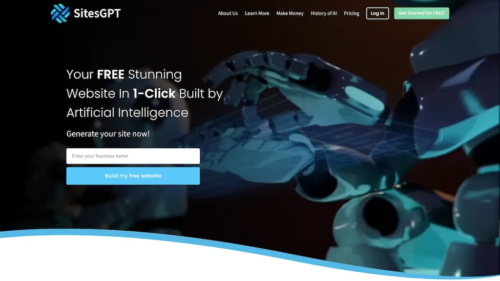 SitesGPT.com hero image