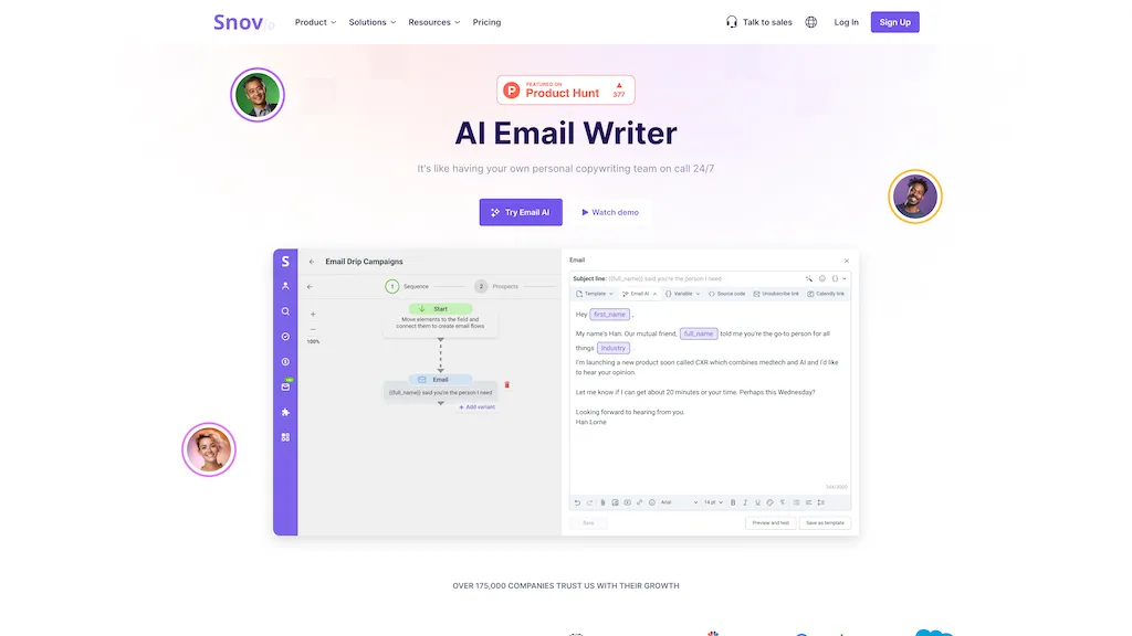 Snov Email Writer hero image