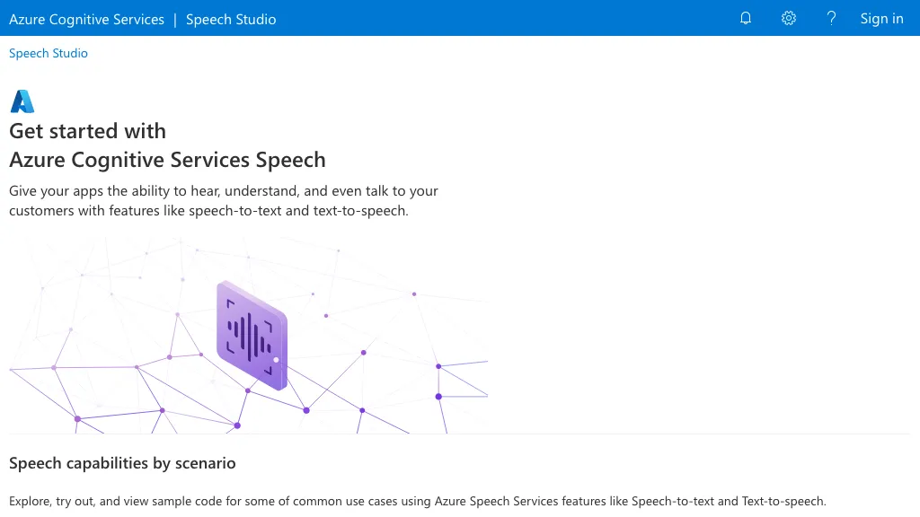 Speech Studio hero image