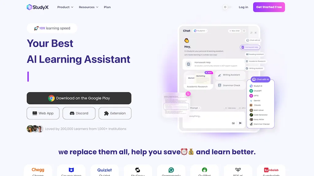 StudyX.ai hero image