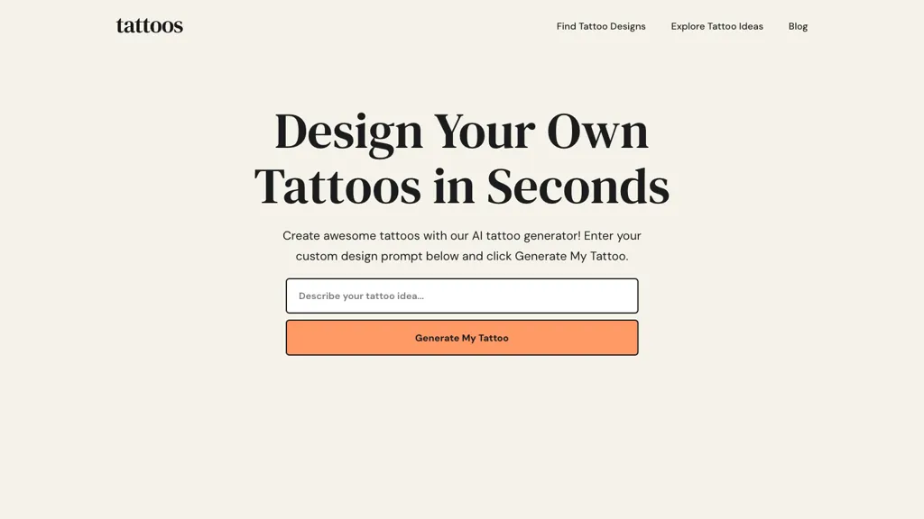 Tattoos AI hero image