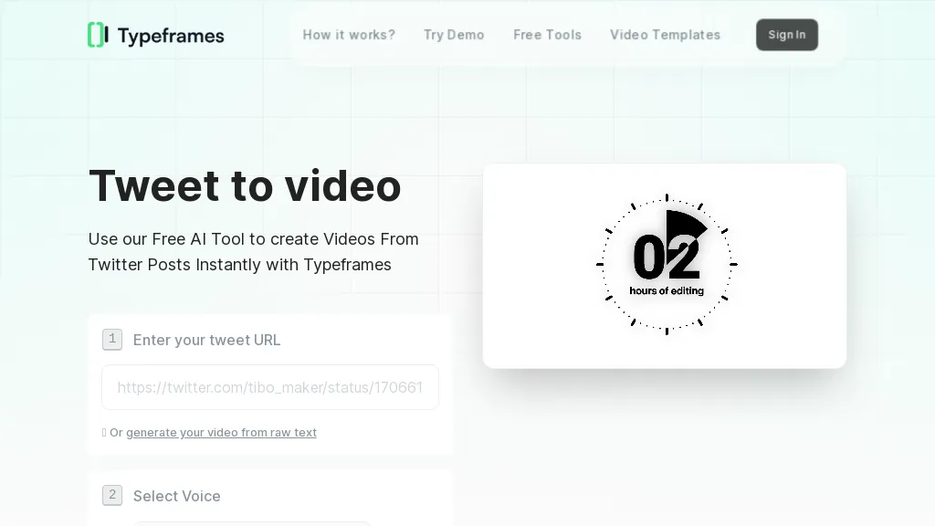 Tweet to Video AI hero image