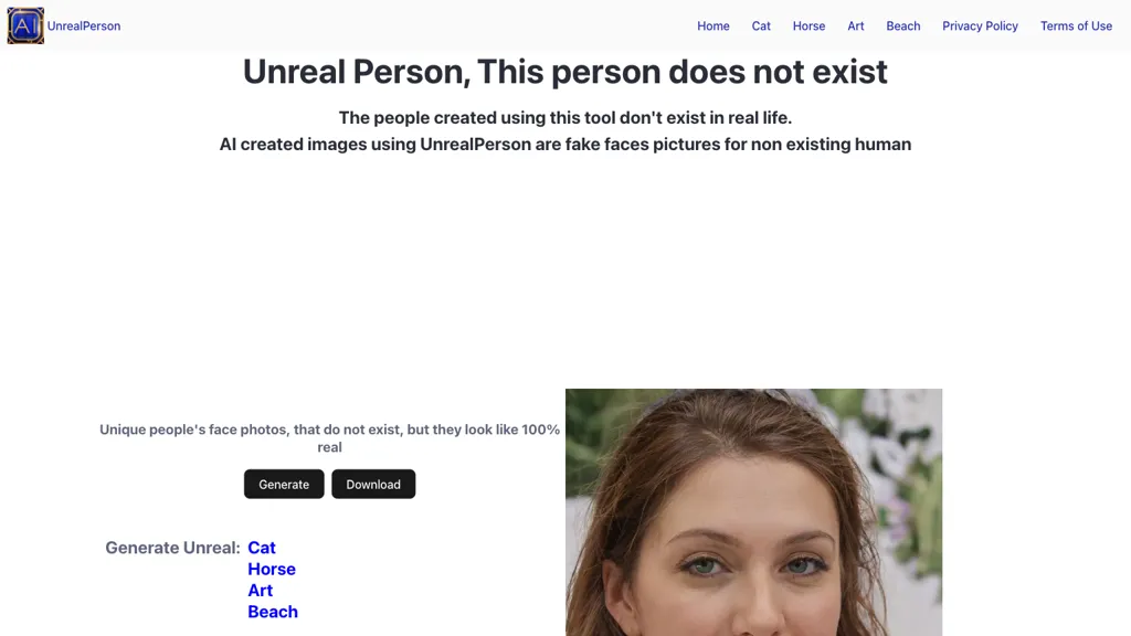 UnrealPerson hero image