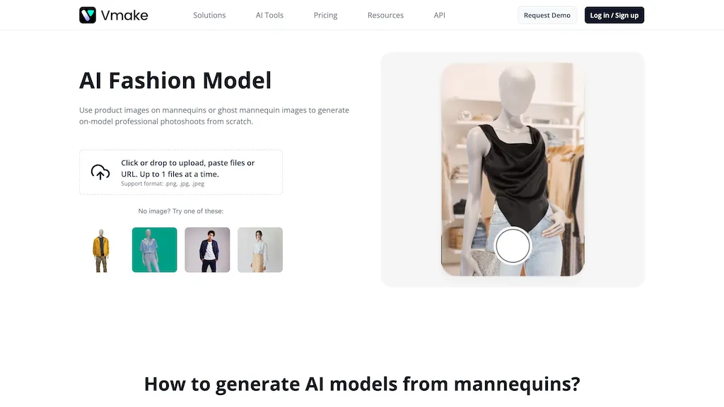 Vmake Fashion Model Studio hero image