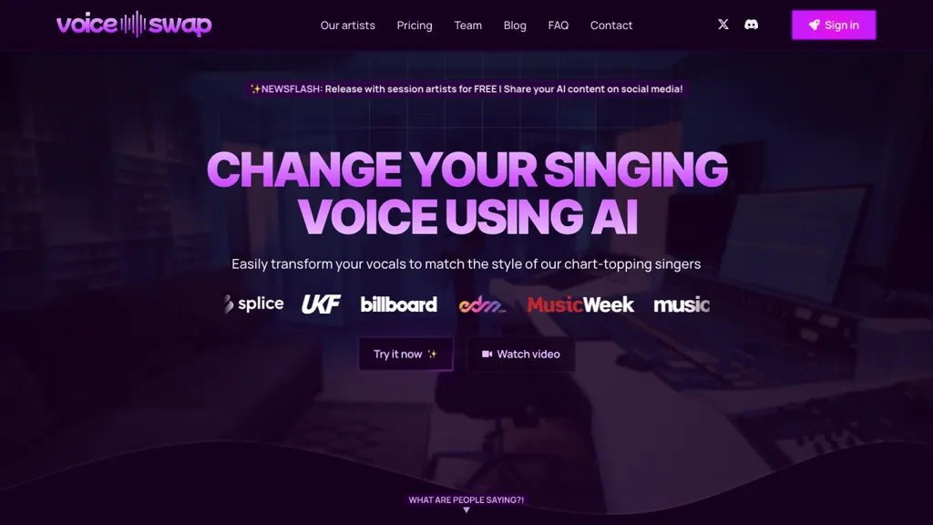 voice-swap.ai hero image