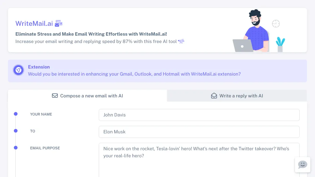 Writemail hero image