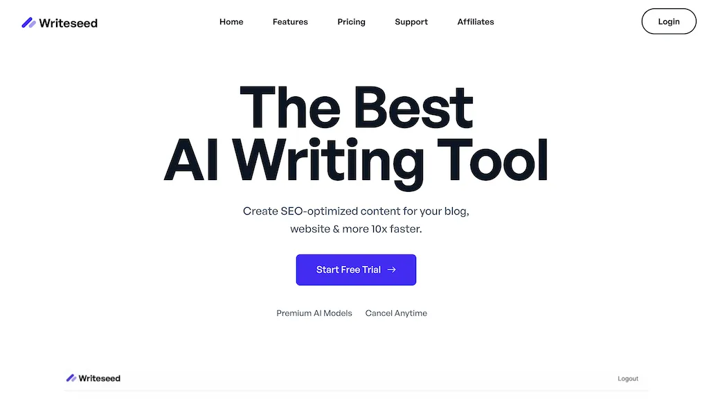 Writeseed hero image