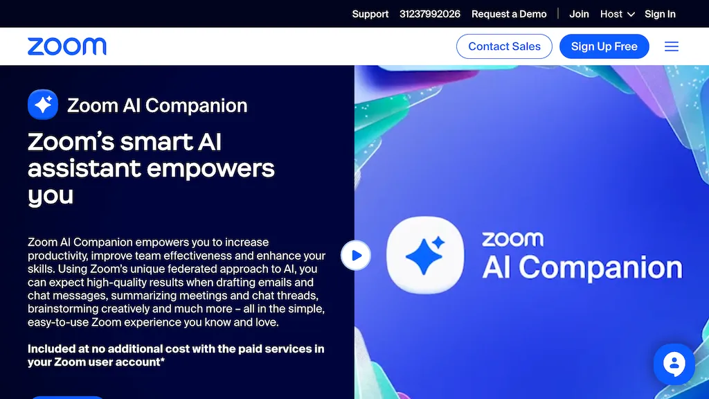 Zoom AI Companion hero image